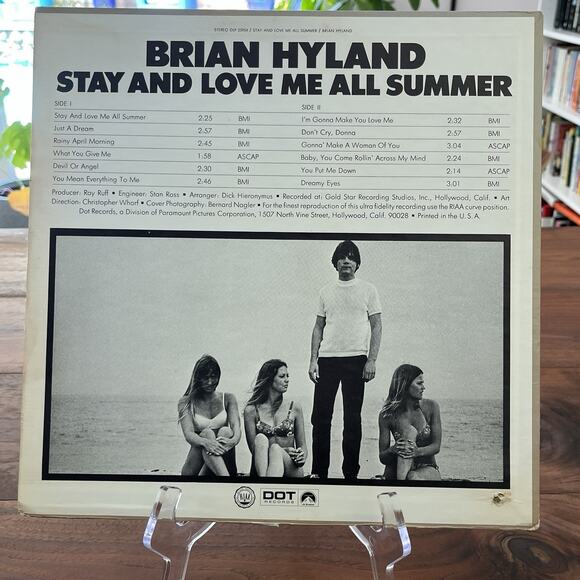 Brian Hyland Stay And Love Me All Summer Vinyl LP 1969 Dot DLP 25954 - Picture 11 of 11